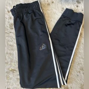Adidas Black Striped Track Pants. Size Medium